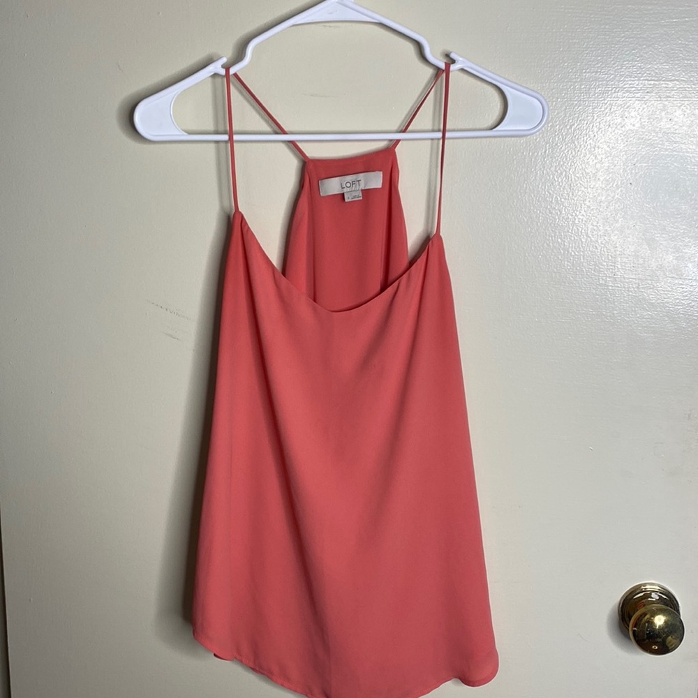 LOFT coral blouse tank